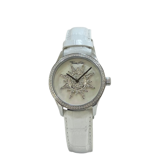 Thomas Sabo Ladies IT Girl MOP with CZ dial watch on White Leather strap