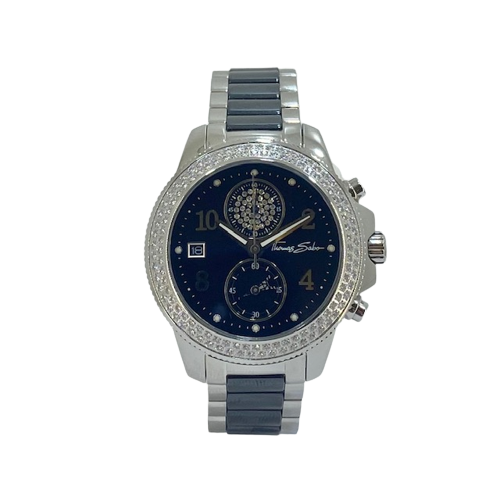 Thomas Sabo Glam & Soul S/S Black CZ set Ceramic Bracelet Watch WA0055-222-203-38