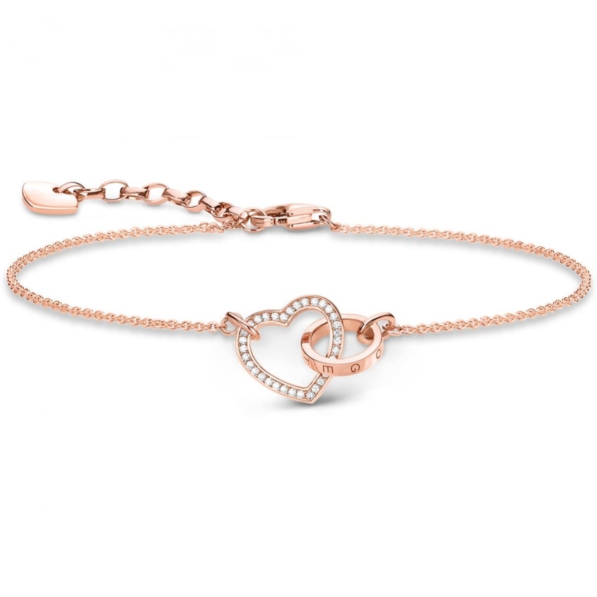 Thomas Sabo Rose Gold Plated Sterling Silver 'Forever Together' Entwined Bracelet