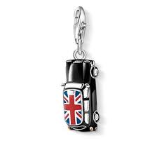 Thomas Sabo Sterling Silver Union Jack Black Cab charm