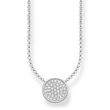 Thomas Sabo Sterling Silver Round CZ set Necklace