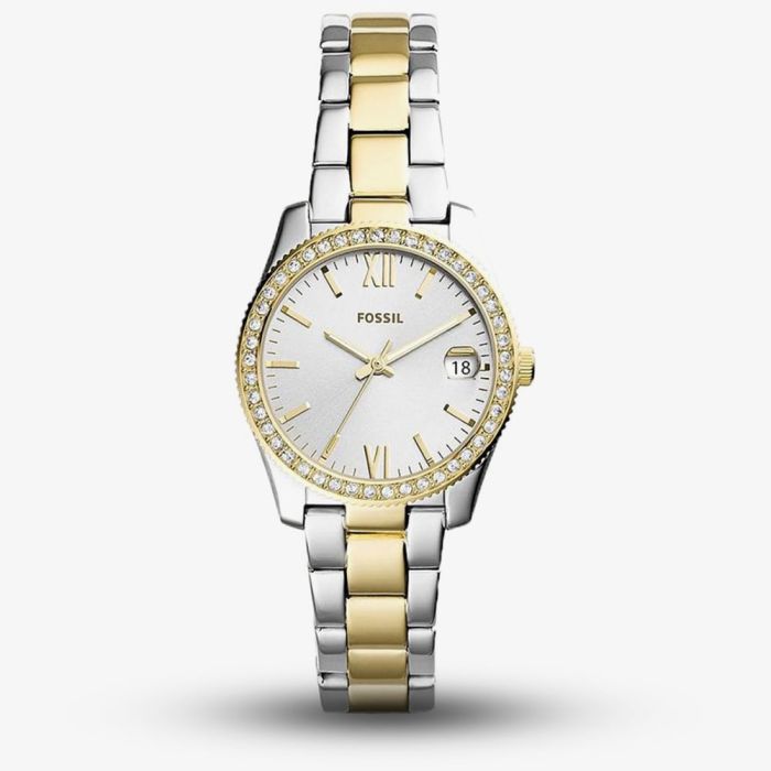 Fossil Scarlette Two tone Stainless Steel Bracelet Watch