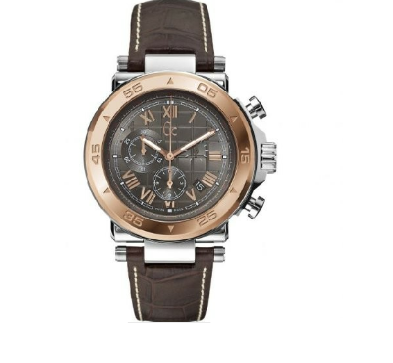 GC Gents Chronograph Date on Brown Leather Strap Watch X90005G2S