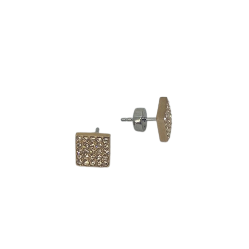 JF01831791 Fossil Rose gold plated CZ pave set stud earrings