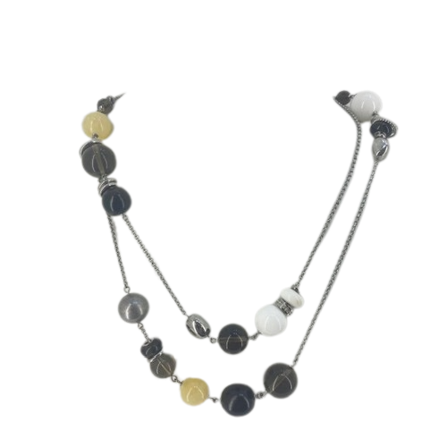 Fossil Ebony Multi-Colour 38 inches Beaded Necklace JF85350040