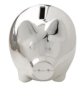 6314 Bambino Silver Plated Piggy Money Box