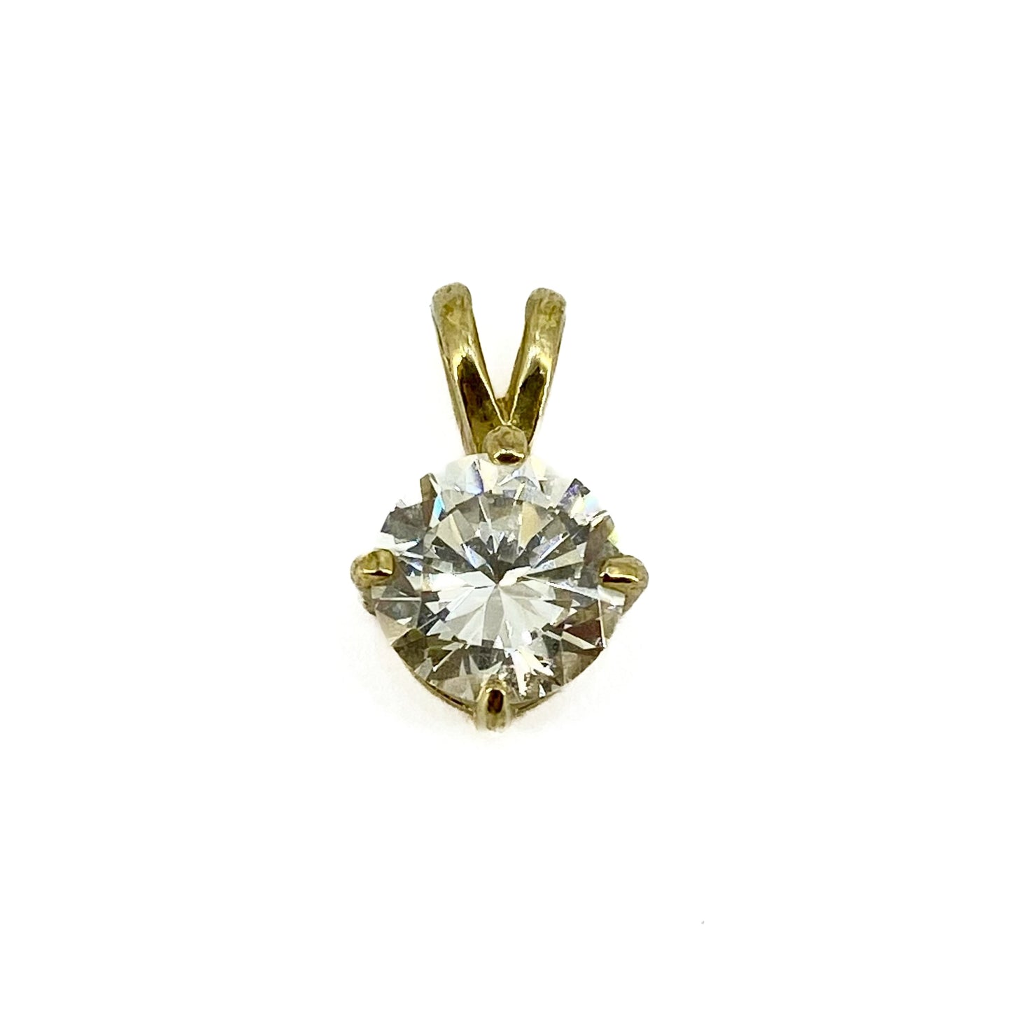 Gold Plated CZ Set Pendant Pre Loved