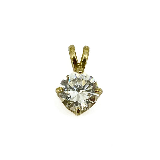 Gold Plated CZ Set Pendant Pre Loved