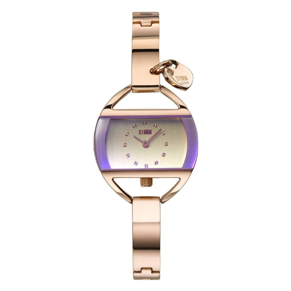 Storm Ladies Temptress charm Rose gold plated Violet bracelet watch