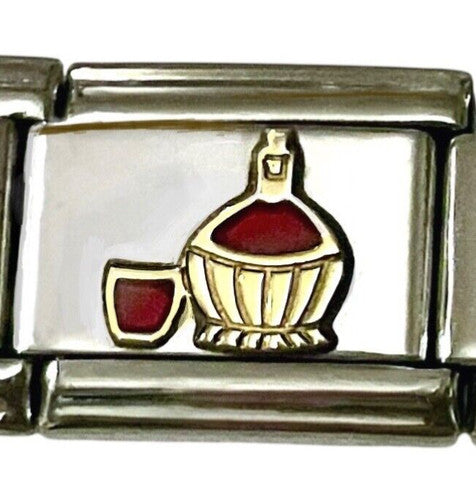 Nomination Classic 18K gold Red Carafe wine bottle Charm