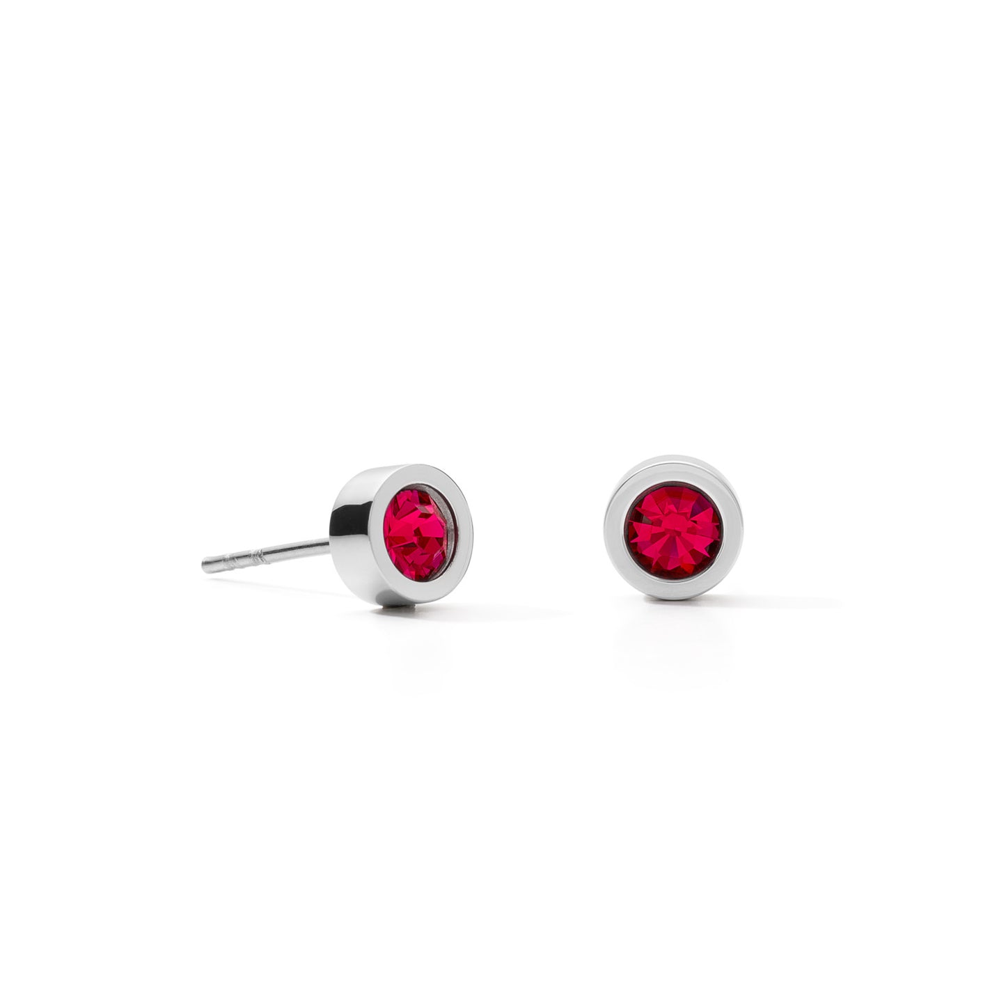 Coeur de Lion Stainless Steel Red stud earrings 0228/21-0317