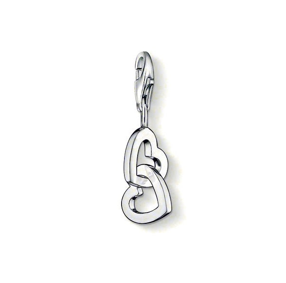 Thomas Sabo Sterling Silver Double Heart Charm