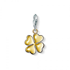 Thomas Sabo Sterling Silver Gold Plated 4 Leaf Glove Charm ref 0912-413-12