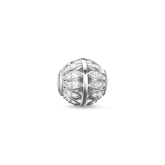 Thomas Sabo Sterling Silver CZ set Karma bead charm ref K0095-051-14