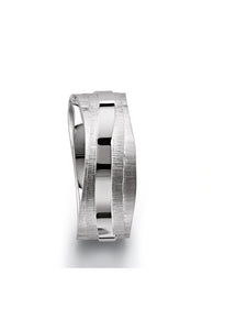 Furrer Jacot 950 Palladium 9mm Wave Pattern Wedding Ring 71-26900-0-0