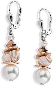 Coeur de Lion Stainless Steel FW Ppearl drop earrings 4826/20-1620