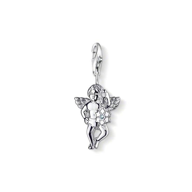 Thomas Sabo Silver Diamond Angel Charm ref DC0019-153-14