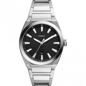 FS5821 Fossil  Black Dial Stainless Steel Everett bracelet Watch