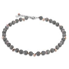 4782/10-1200 Coeur de Lion Stainless Steel Beaded Necklace