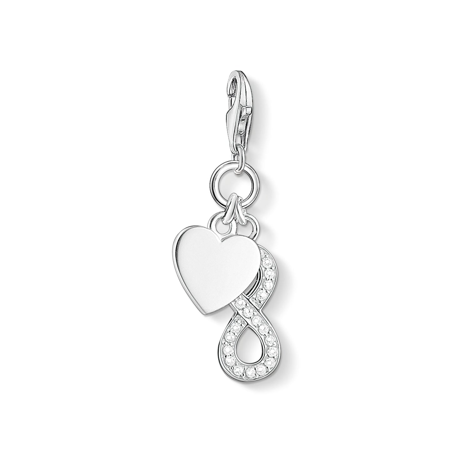 Thomas Sabo Sterling Silver and CZ set Heart with Infinity charm ref 1248-051-14