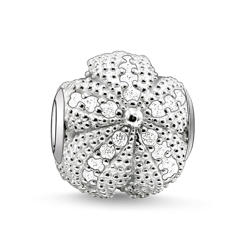 Thomas Sabo Sterling Silver CZ set White Starfish Karma Bead charm ref K0026-051-14