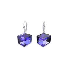 Coeur de Lion Stainless Steel Crystal set drop earrings 4889/20-0800