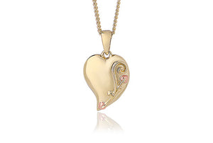 Clogau TLP001 9ct gold Tree of Life Heart Pendant on 18"inch chain