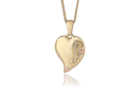 Clogau TLP001 9ct gold Tree of Life Heart Pendant on 18