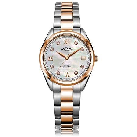 Rotary Ladies Henley Diamond set MOP dial 2 tone Stainless Steel Bracelet watch LB05112/41/D