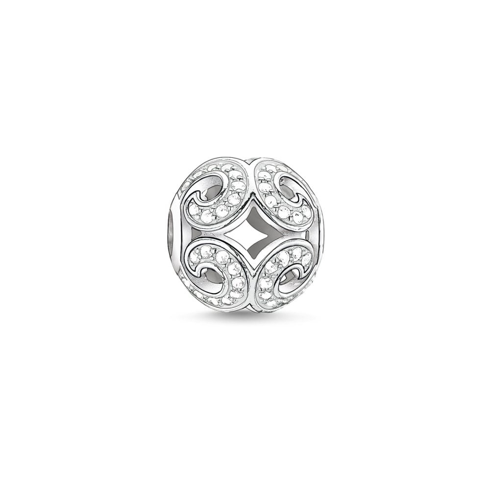 Thomas Sabo Sterling Silver CZ set Karma bead charm ref K0012-051-14