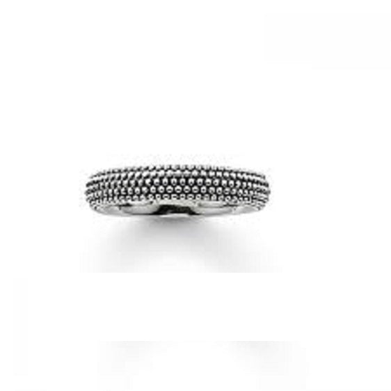 Thomas Sabo Women Band Ring Sterling Silver, Blackened TR2056-637-12-62 Size T
