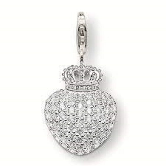 Thomas Sabo CZ set Heart Crown Charm ref T0035-051-14