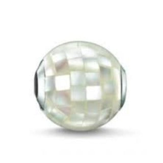 Thomas Sabo Sterling Silver Mother of Pearl Karma Bead charm ref K0129-029-14