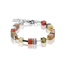2838/30-1565 Coeur de Lion stainless steel Geo Cube bracelet