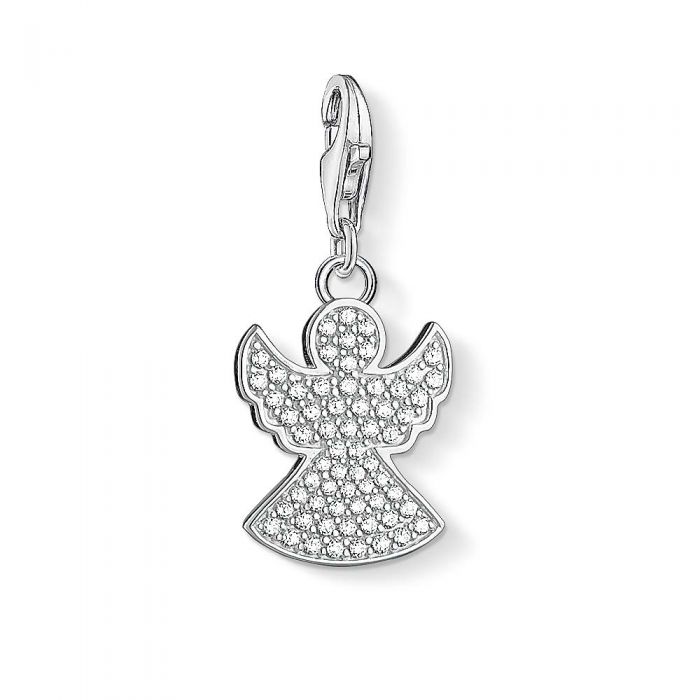 Thomas Sabo Sterling Silver CZ set angel charm ref 1357-051-14