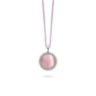 Ti Sento Stirling Silver Pink stone set pendant ref 6692CP