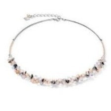 Coeur de Lion Stainless Steel Swarovski crystal set necklace 4938/10-1631