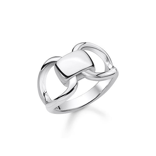 Thomas Sabo Sterling Silver Polished organic design ring TR2238-001-21-54 Size 54/N