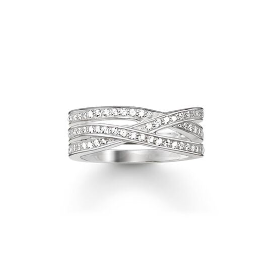 Thomas Sabo Glam & Soul Silver Zirconia Ring Size 54 ref TR2012-051-14-54