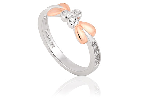Clogau Silver/9ct gold White Topaz set Tree of Life Vine ring Ref 3STOLVR Size M
