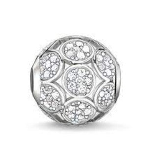 Thomas Sabo Sterling Silver CZ set Karma bead charm ref K0147-051-14