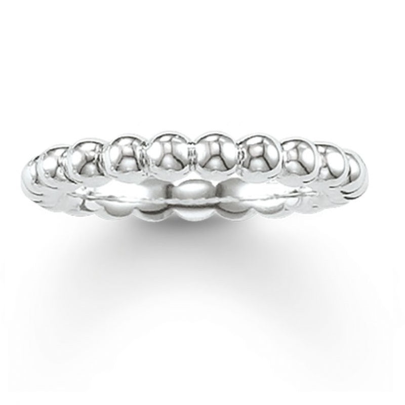 Thomas Sabo Sterling Silver Glam & Soul Dots Ring Size 54 ref TR2046-001-12-54