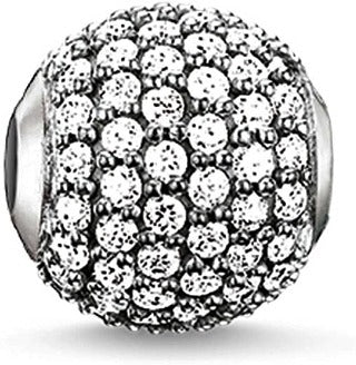 Thomas Sabo Sterling Silver CZ set Karma bead charm ref K0117-643-14