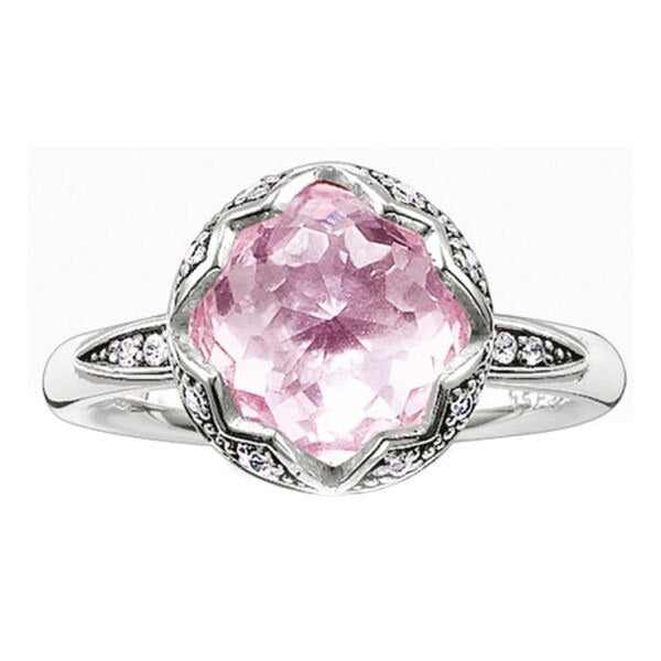 Thomas Sabo Glam & Soul Pink stone set Ring Size 54 ref TR2028-640-9-54