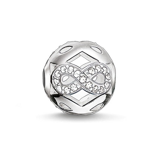 Thomas Sabo Sterling Silver CZ set Infinity Karma Bead charm ref K0172-051-14