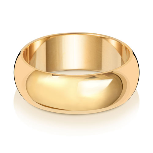7MM D Shaped Wedding Ring