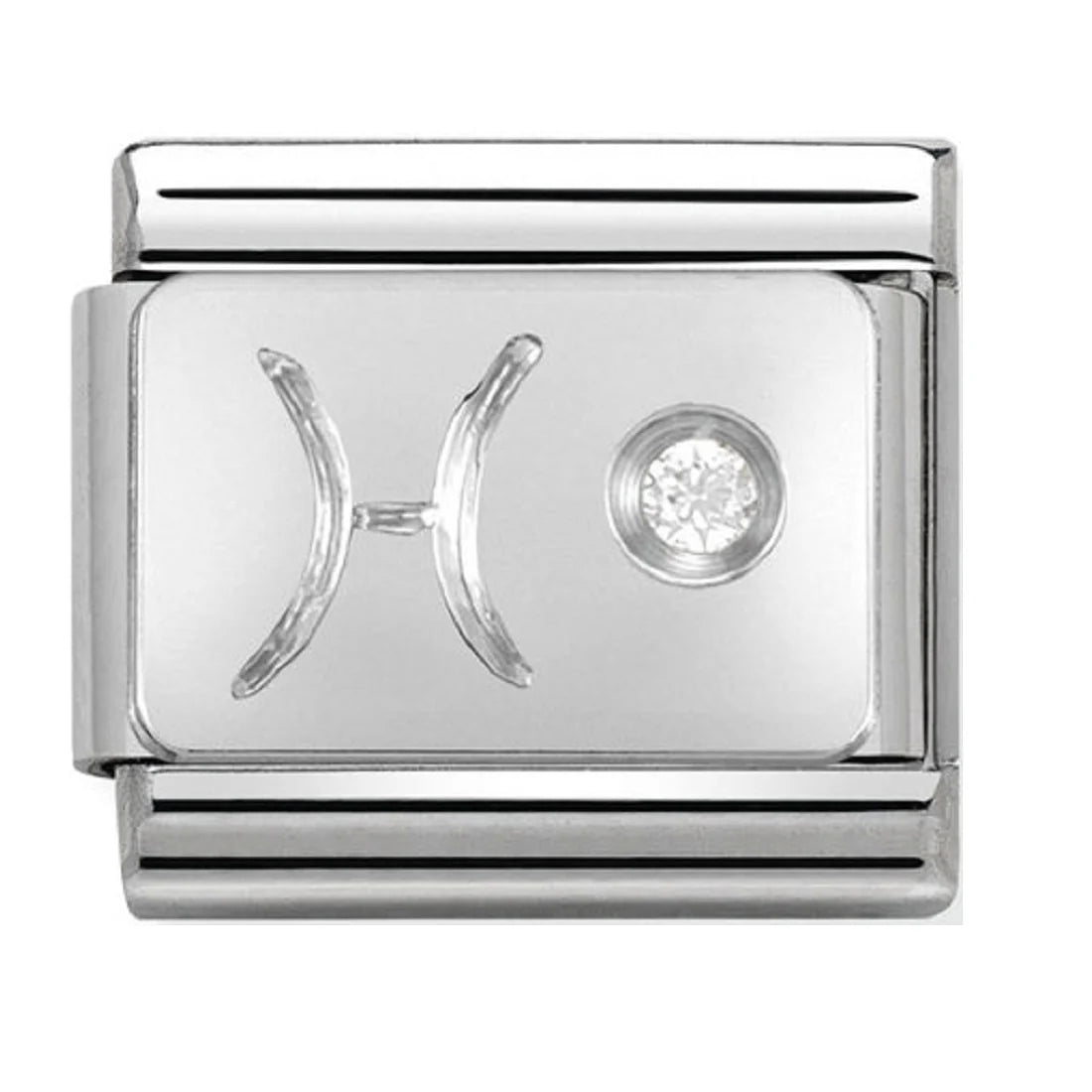 Nomination Classic Silver shine Pisces CZ set Charm 330302/12