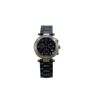 GC Ladies Chronograph Diamond set Black Ceramic Bracelet watch ref 01500M2