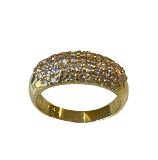 18ct Yellow Gold 1ct total  Diamond Boat Ring - Pre-Loved