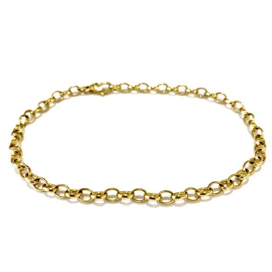 9ct gold oval belcher bracelet 5.1grms